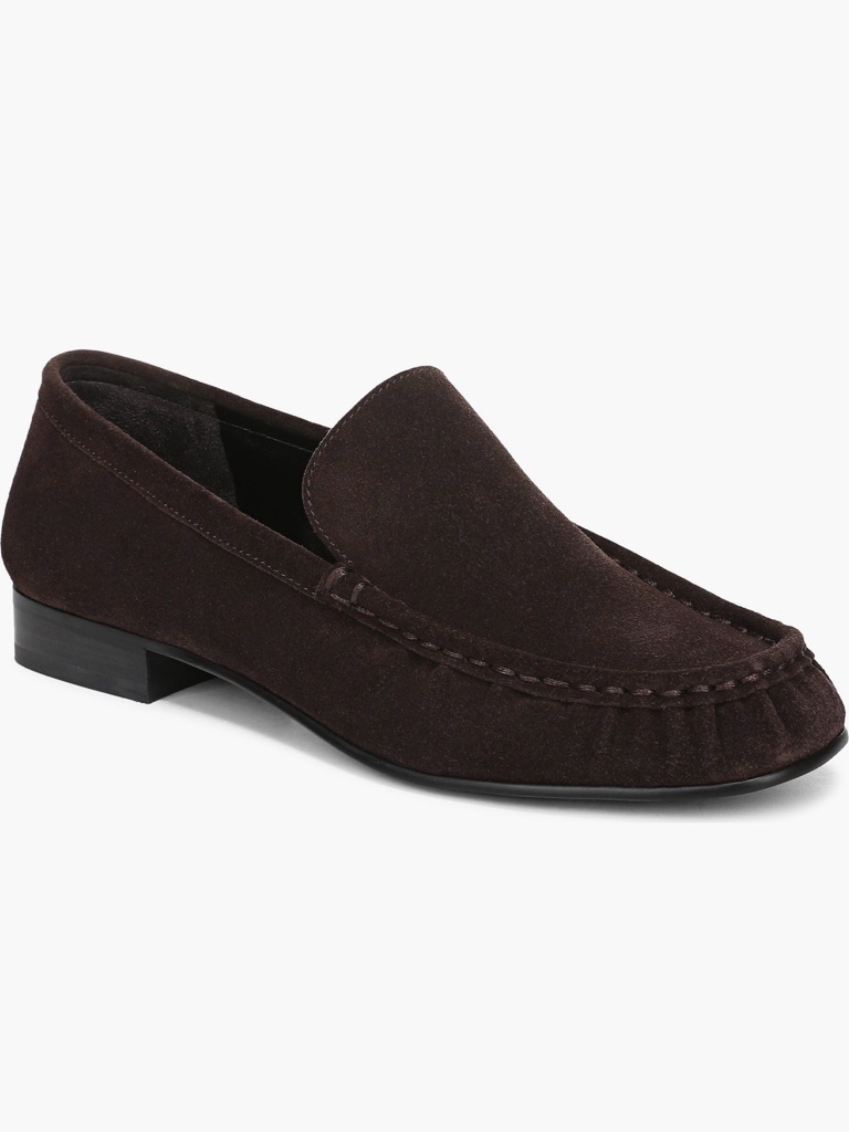Nordstrom Suede Slip-On Loafers In Dark Brown